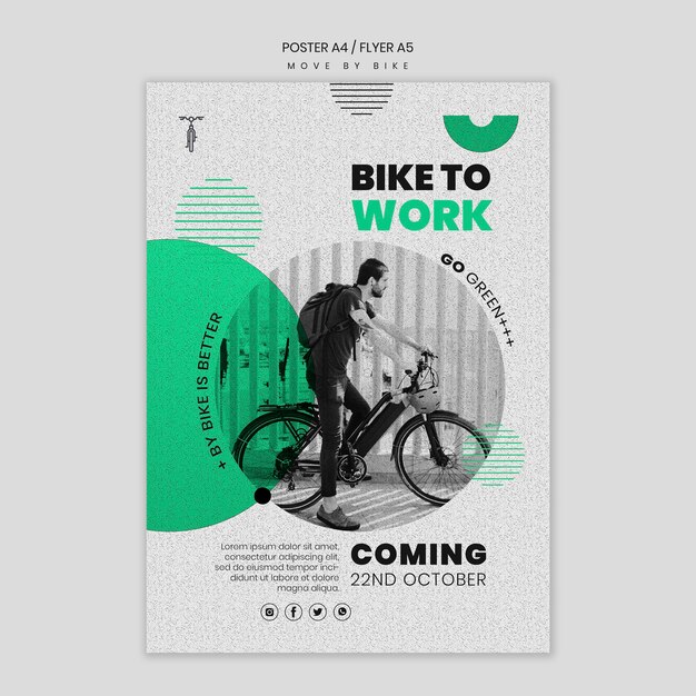 move by bike poster template