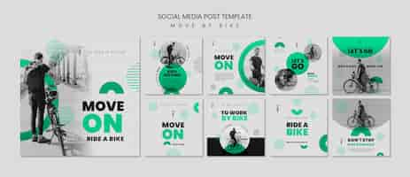 Free PSD move by bike social media post