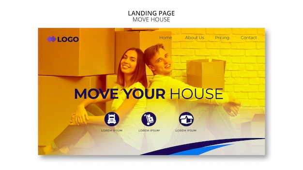 Move house business landing page template