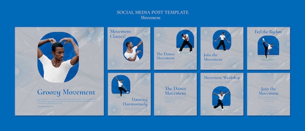 Free PSD movement instagram post design template