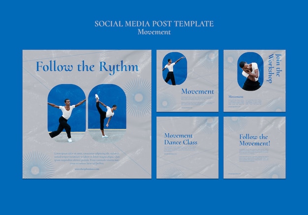 Movement instagram post design template