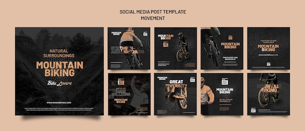 Free PSD movement instagram post template