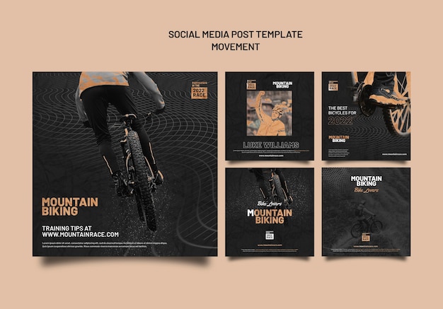 Free PSD movement instagram post template