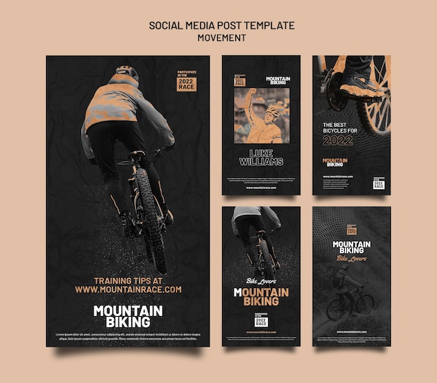 Free PSD movement instagram stories template