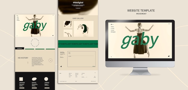Free PSD movement web template template
