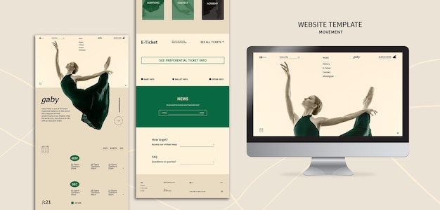 Movement web template template