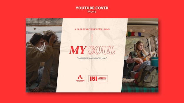 Movie entertainment youtube cover template