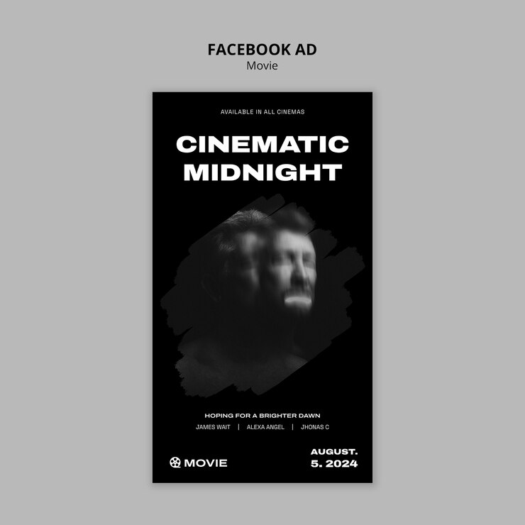 무료 PSD 영화 템플릿 디자인