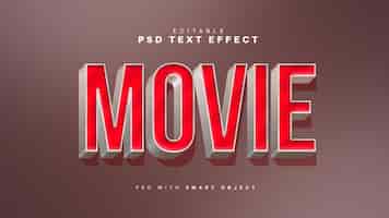Бесплатный PSD Эффект текста фильма