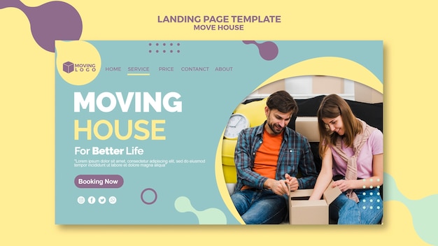Moving house landing page template