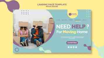 無料PSD 引っ越しサービスのランディングページ