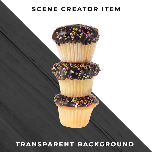 Muffin object on transparent PSD