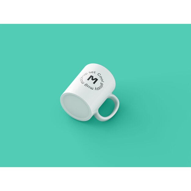 Mug on green background mock up