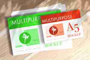 Free PSD multipurpose a4 papers mockup