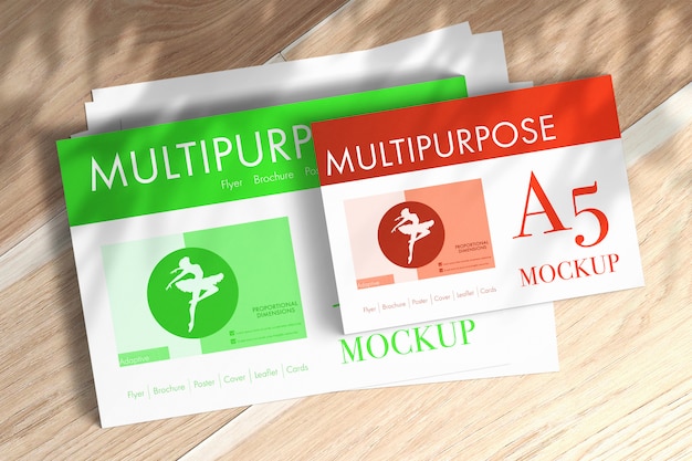 Multipurpose A4 papers mockup