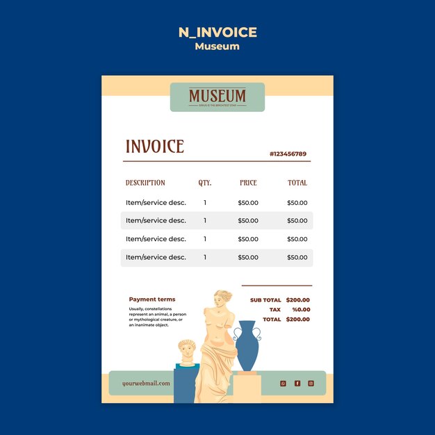 Museum invoive template design