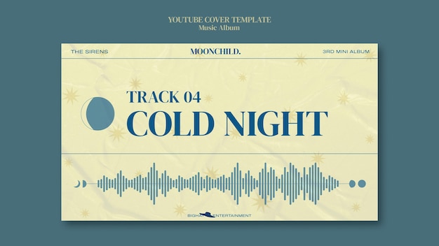 無料PSD ミュージックアルバムyoutubeカバーデザインテンプレート