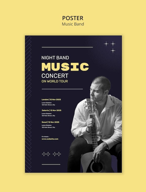 Music band festival template