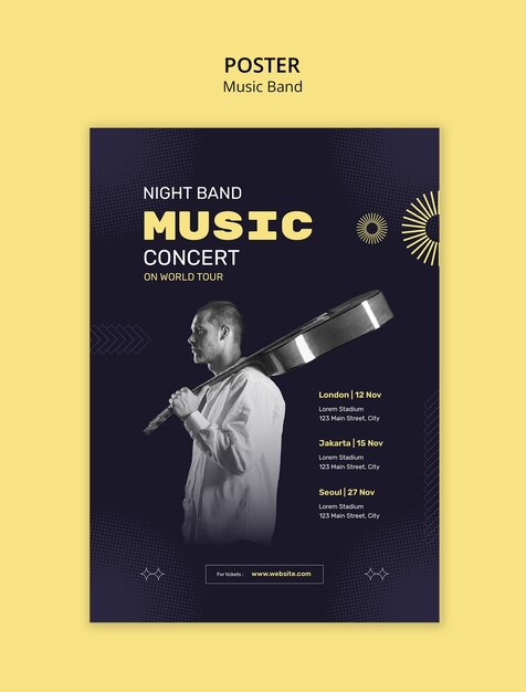 Music band festival template