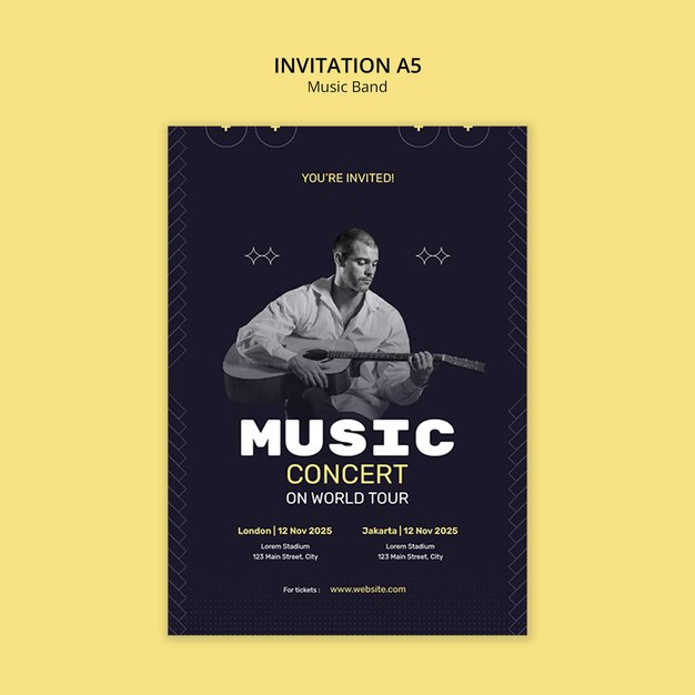 Music band festival template