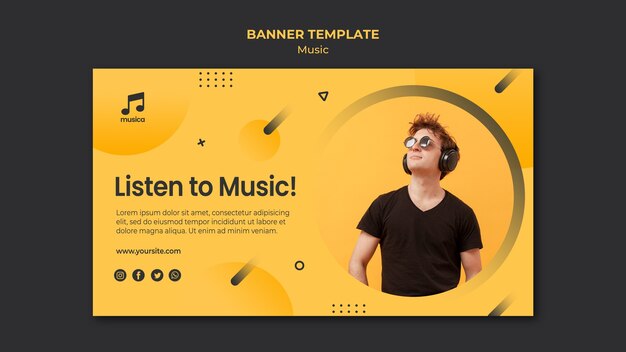 music banner template