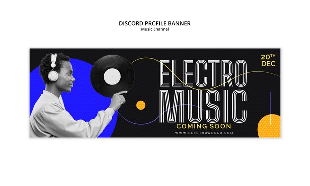 Music channel banner template