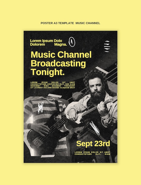 music channel template design