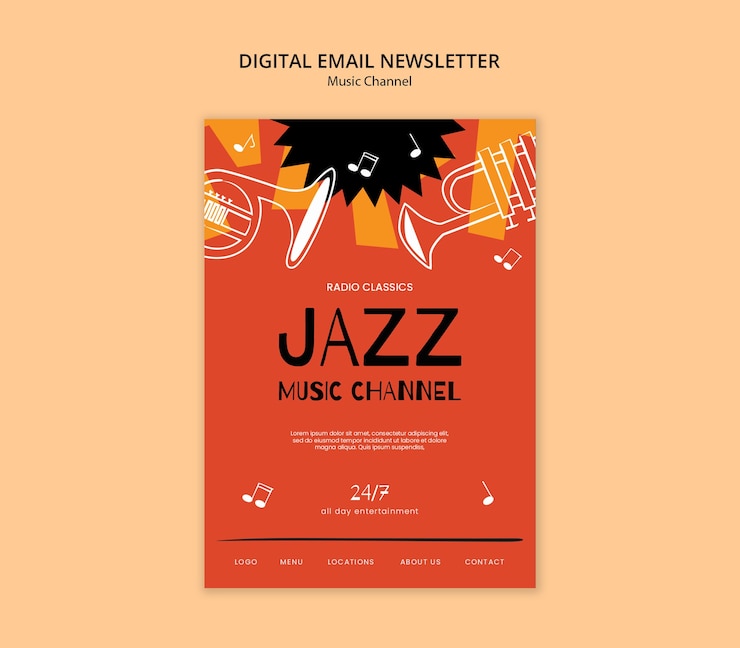 Free PSD music channel template design