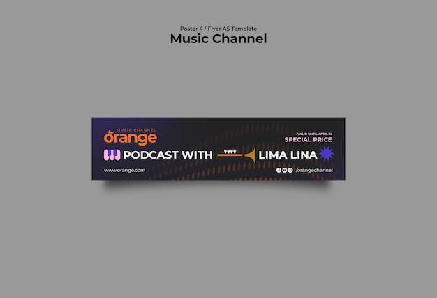 Free PSD music channel template design