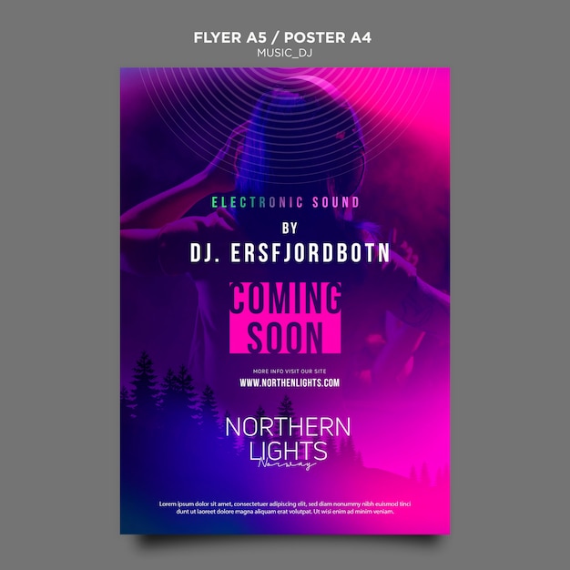 Music dj poster template