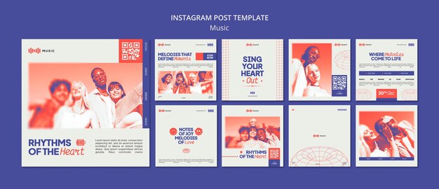 Музыкальные развлекательные посты в instagram