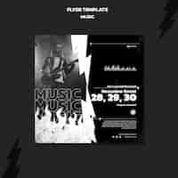 Free PSD music entertainment square flyer template