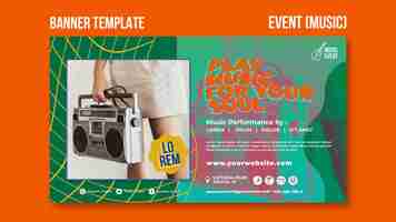 Free PSD music event banner template