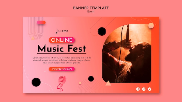 Music event banner template