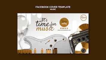 Free PSD music event facebook cover template