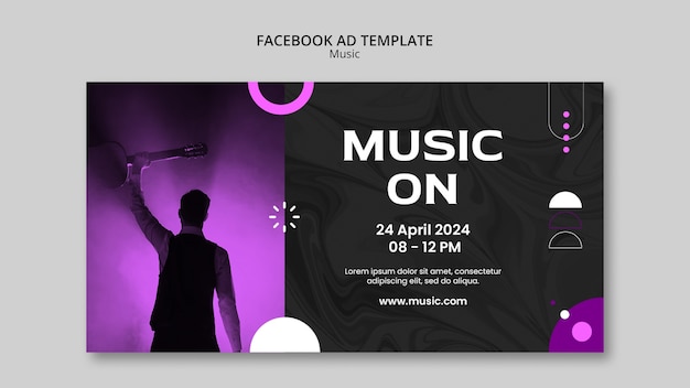 Free PSD music event facebook template