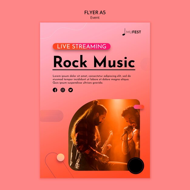Music event flyer template