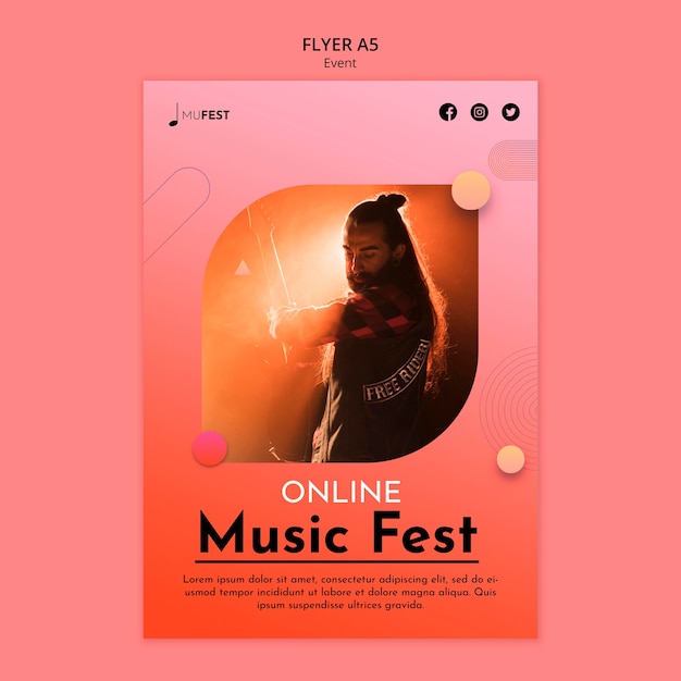 Free PSD music event flyer template