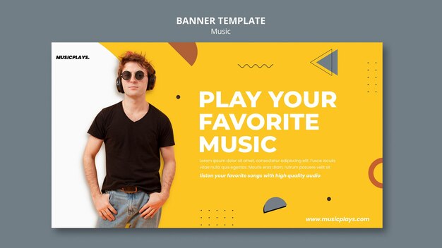 みんなのための音楽バナーテンプレート