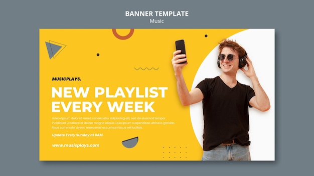 music for everyone banner template