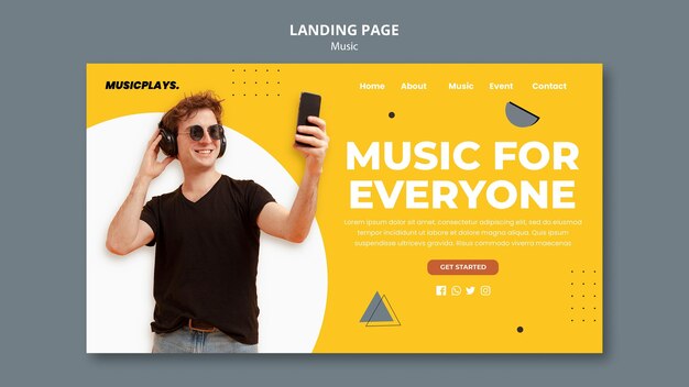 music for everyone landing page