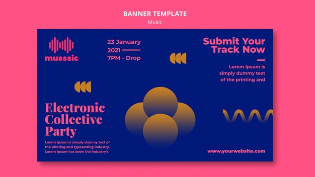 Music expo banner template