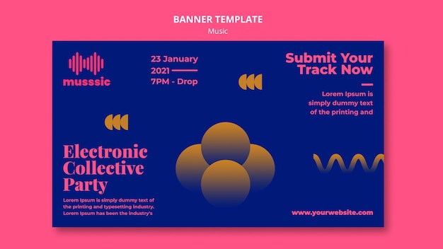 Music expo banner template