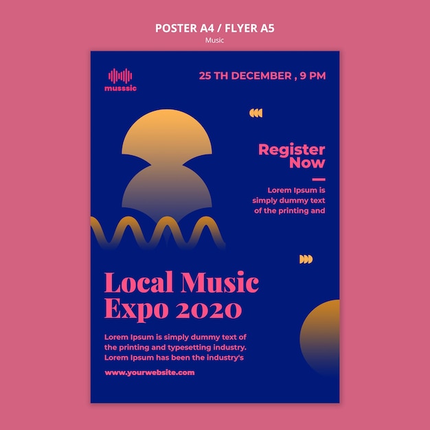 music expo flyer template