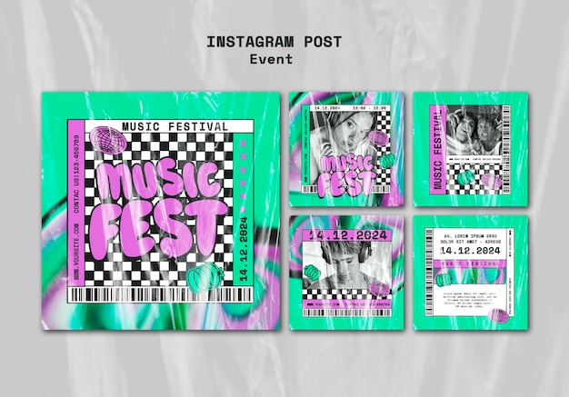 Free PSD music fest template design