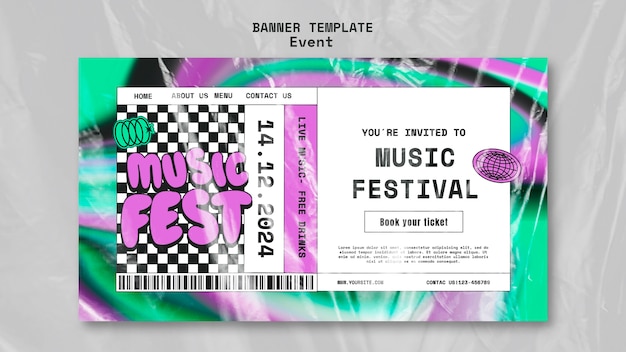 PSD gratuito progettazione del modello del festival musicale