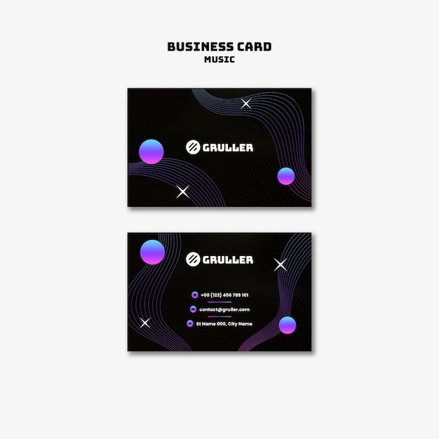 Music Festival Business Card Template – Free PSD Download