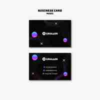 Free PSD music festival business card template