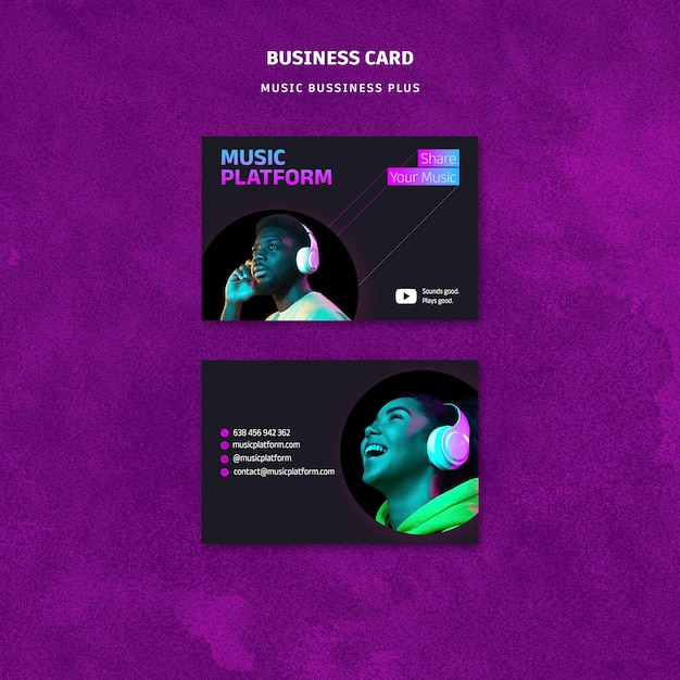 Music Festival Business Card Template – Free PSD Download