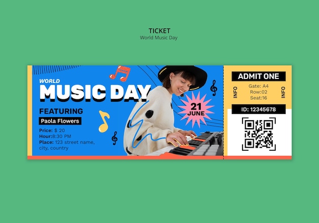 Free PSD music festival celebration template